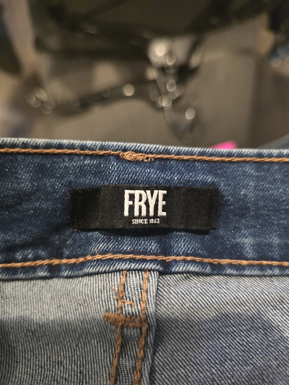 Frye Slim High-Rise Skinny Jeans in Blue Wash 34x29 - Picture 5 of 8